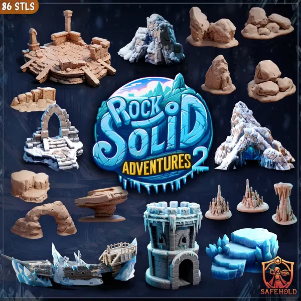 Rock Solid Adventures 2: Frostlands — original Safehold STL collection