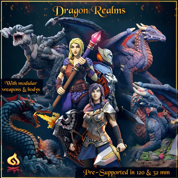 Dragon Realms — original Safehold STL collection