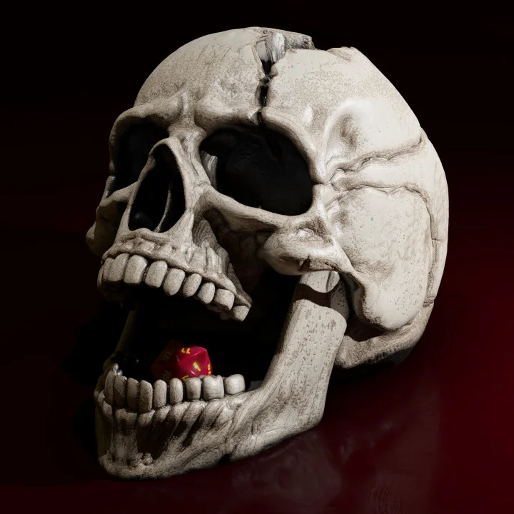 Skull Dice Tower — alternative view